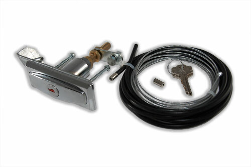 Zapuštěná klika se zámkem pro odblokování pohonu